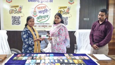 गरियाबंद पुलिस ने गुम मोबाइल लौटाए